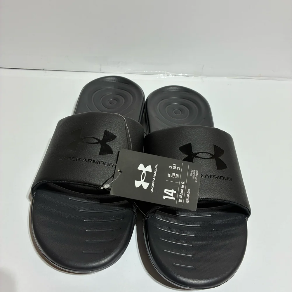 Under Armour Ansa Slides - Black - Size 14 - New